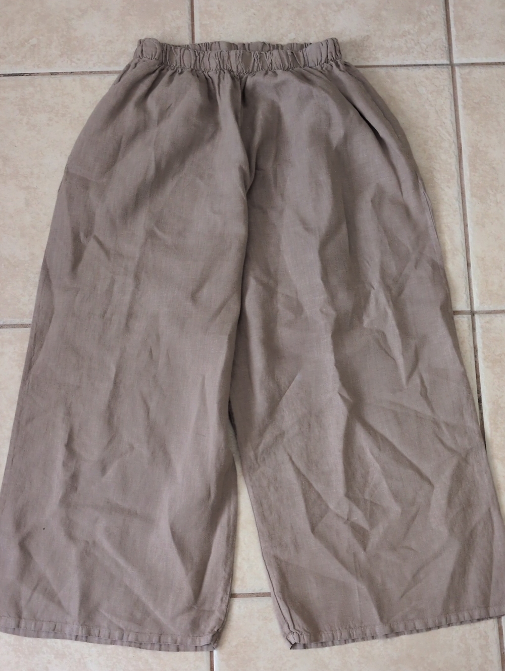 Bryn Walker Wide Leg Cropped Linen Pants Size Large